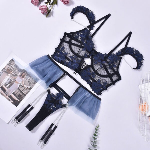Aria Floral Chic Ruffle Lingerie Set - Image 7