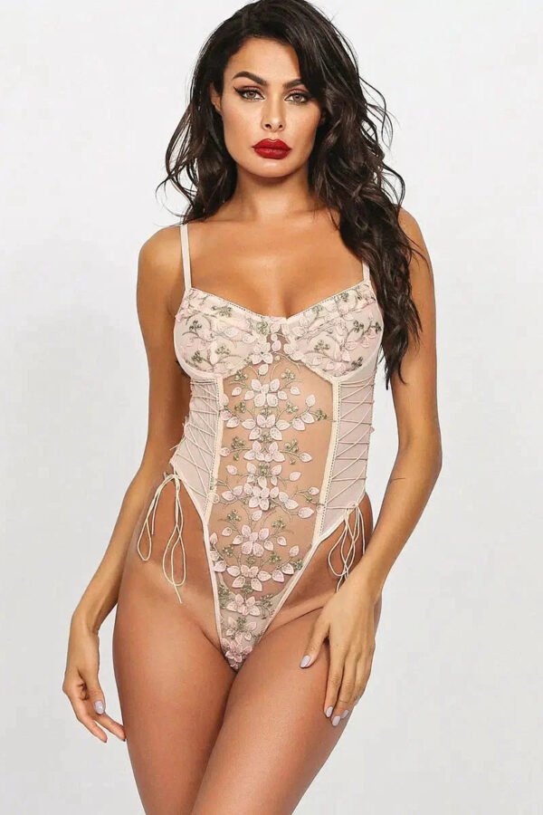 Floral Sexy Bodysuit Women - Image 2