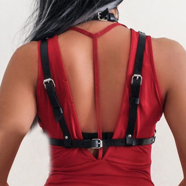 Paola's Goth Chest Harness - Image 4