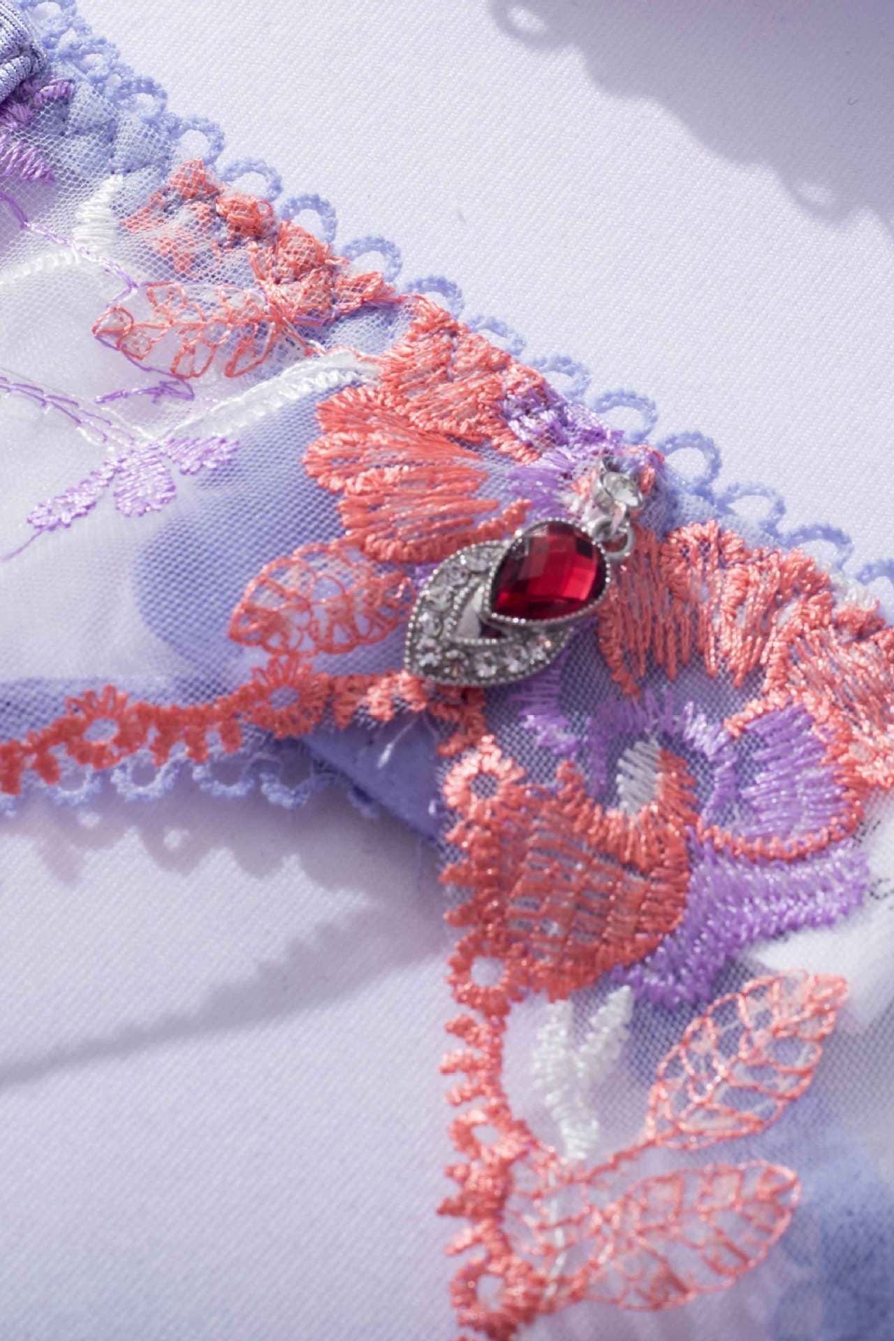 Indigo's Blue Floral Lingerie - Image 8