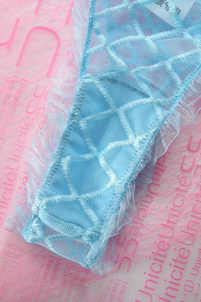 Raquel's Blue Lingerie Set 3-Pieces - Image 7