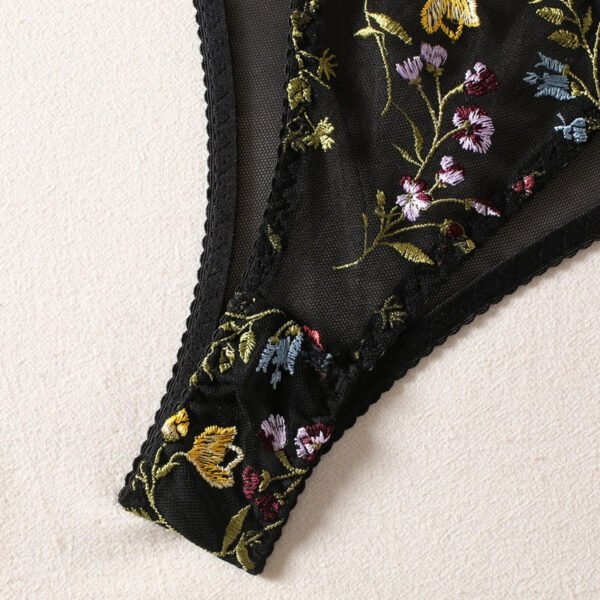 Transparent Fancy Floral Lingerie Set - Image 5