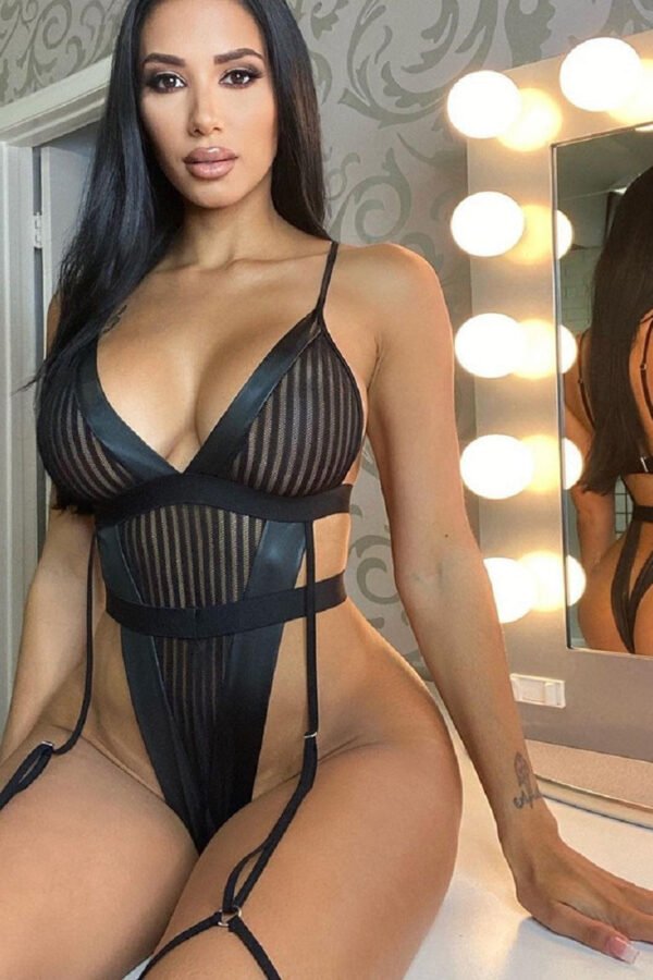 Transparent Striped Bodysuit - Image 4