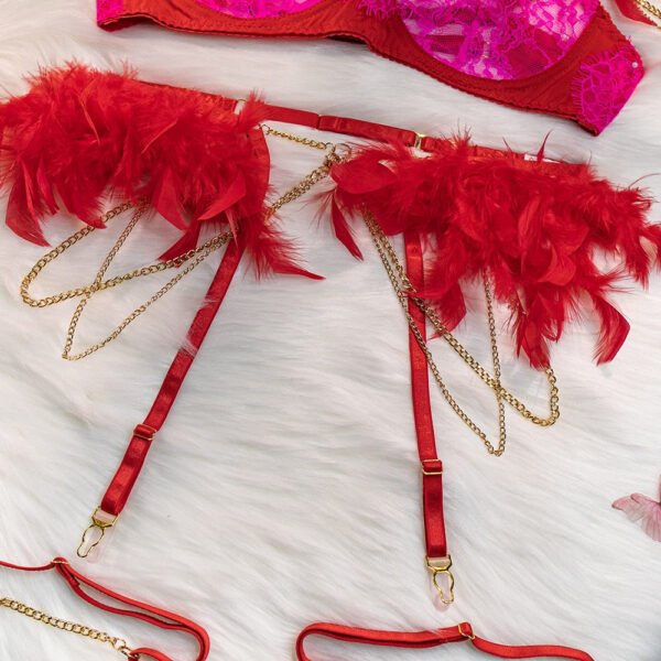 Valentine's Day Feather Lingerie Set - Image 10