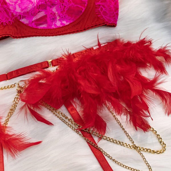 Valentine's Day Feather Lingerie Set - Image 11
