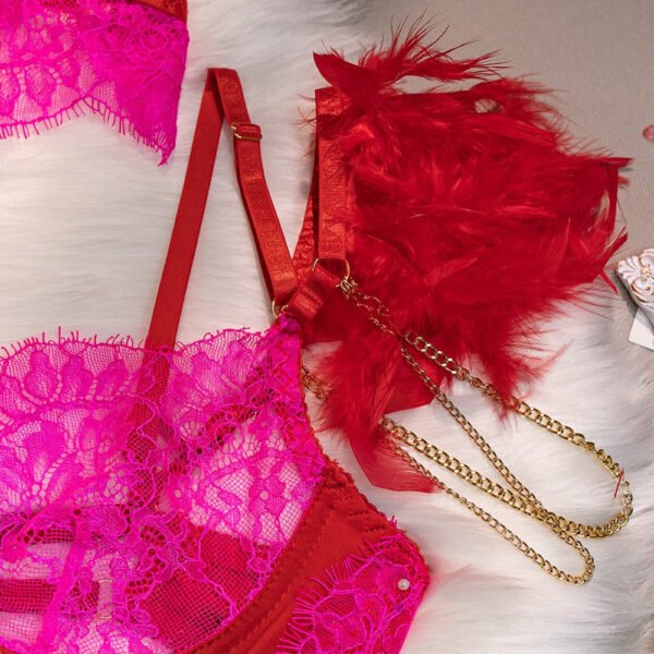 Valentine's Day Feather Lingerie Set - Image 8