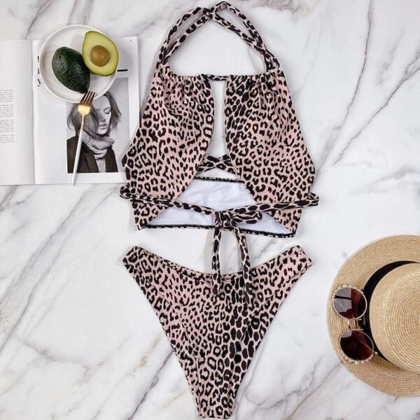 Leopard Print Bikini Set - Image 3