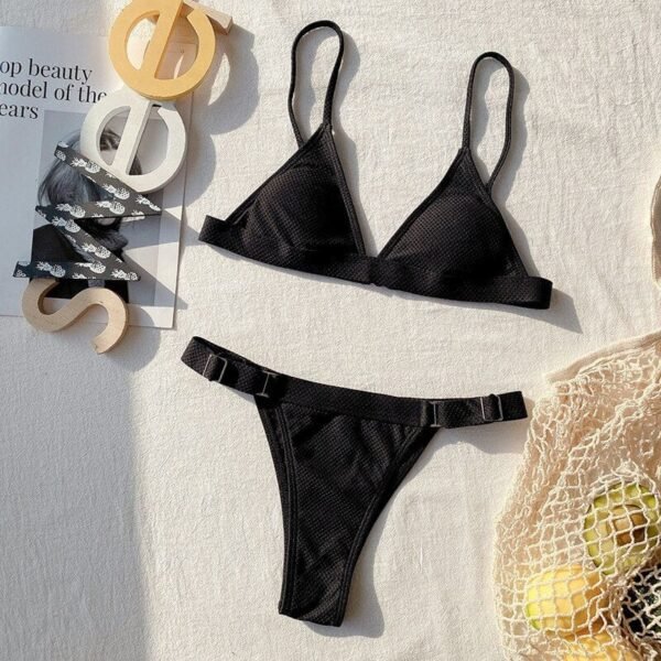 Black Two Piece Bikini Set - Image 2
