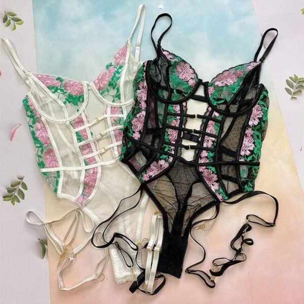 Romance See Through Cut Out Bodysuit - Image 6