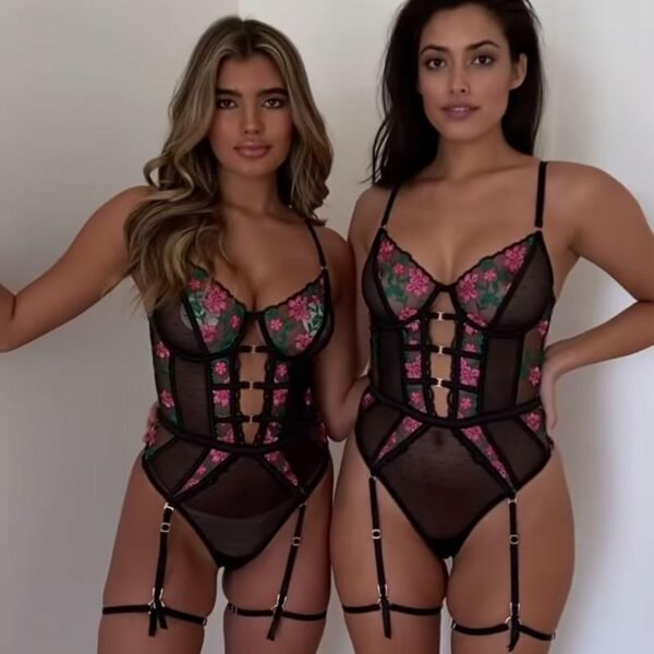 Romance See Through Cut Out Bodysuit - Image 4
