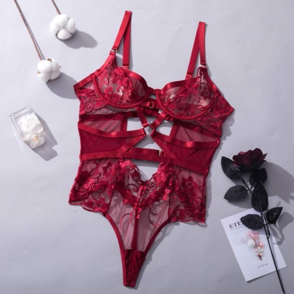 Speechless Cut Out Sheer Bodysuit - Image 3