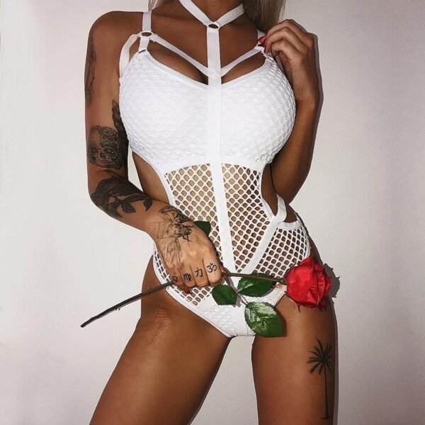 Candy Black Strappy Bodysuit - Image 6