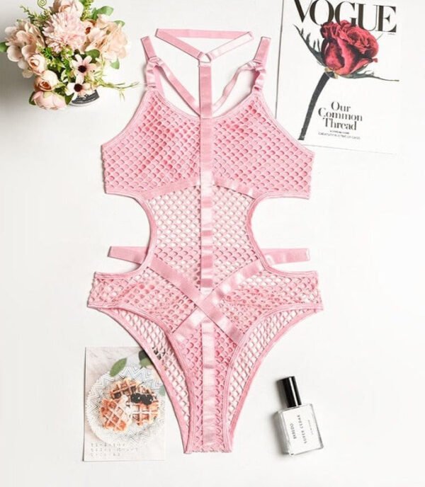 Candy Black Strappy Bodysuit - Image 9