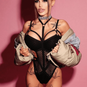 Candy Black Strappy Bodysuit